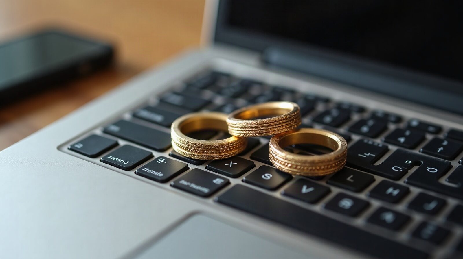 Cadenas en laiton posé sur le clavier d'un ordinateur portable